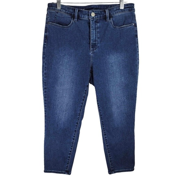 Talbots Jeans Women's Size 12P High-Rise Jegging Crop Medium Wash Stretch Denim - Picture 2 of 10